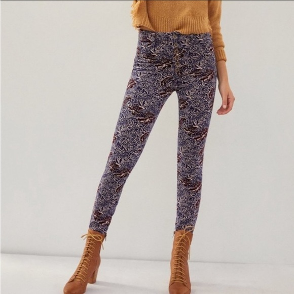 NWOT Anthropologie Pilcro Hich Rise Skinny Corduroy Pants Size 31 - Picture 4 of 9